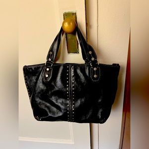 Michael Michael Kors Black Astor Large Leather Shoulder Tote